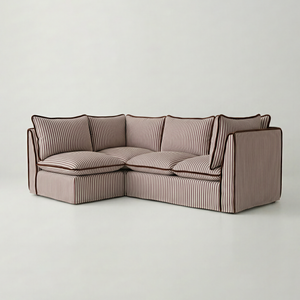Coco L-Shaped Sofa in Customer's Own Material - Made to Order