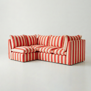 Coco L-Shaped Sofa in Customer's Own Material - Made to Order