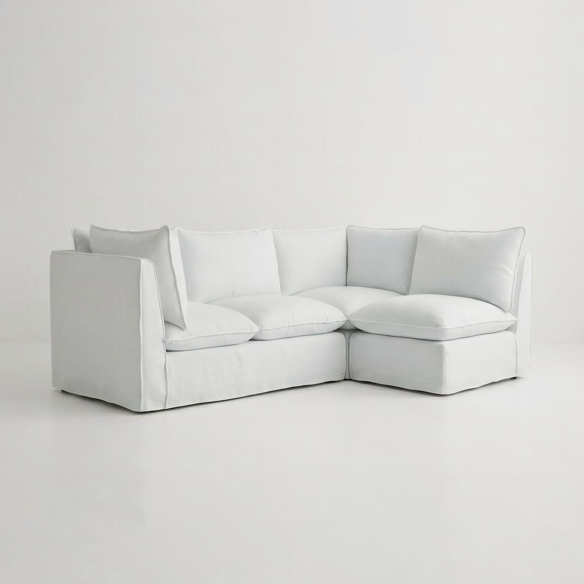 Coco L-Shaped Sofa in Customer's Own Material - Made to Order