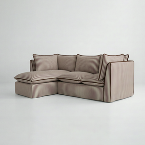 Coco L-Shaped Sofa with Chaise in Customer's Own Material - Made to Order
