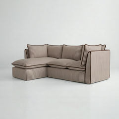 Coco L-Shaped Sofa with Chaise in Customer's Own Material - Made to Order