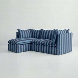 Coco L-Shaped Sofa with Chaise in Customer's Own Material - Made to Order