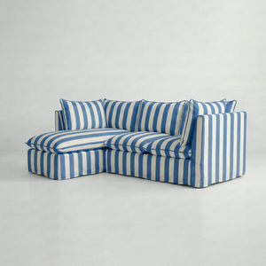 Coco L-Shaped Sofa with Chaise in Customer's Own Material - Made to Order