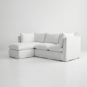 Coco L-Shaped Sofa with Chaise in Customer's Own Material - Made to Order