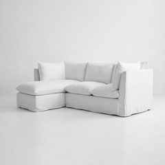 Coco L-Shaped Sofa with Chaise in Customer's Own Material - Made to Order