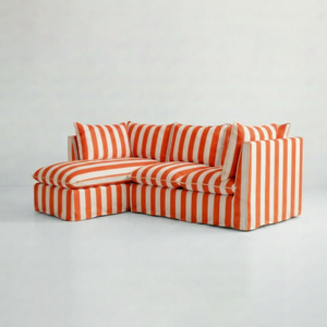Coco L-Shaped Sofa with Chaise in Customer's Own Material - Made to Order