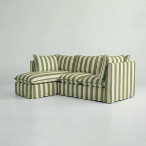 Coco L-Shaped Sofa with Chaise in Customer's Own Material - Made to Order