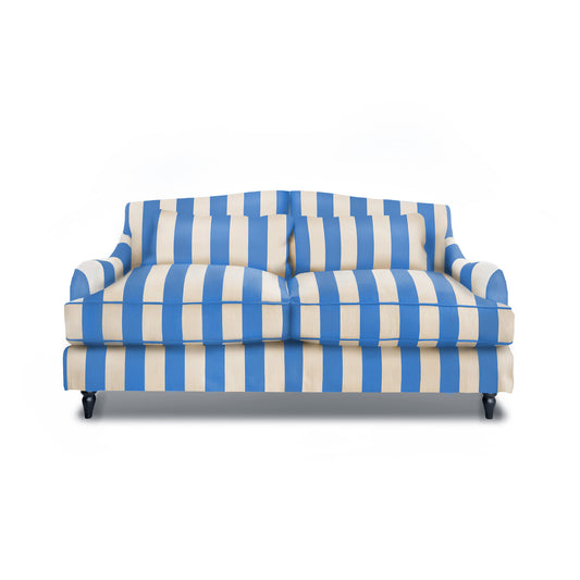 Felix 2.5 seater sofa in Cornish Blue Stripes
