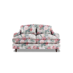 Felix 2 seater sofa in English Garden Classic Rose with Velvet Trim
