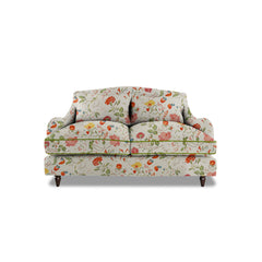 Felix 2 seater sofa in Natural Linen Wildwood Ivory with Velvet Trim