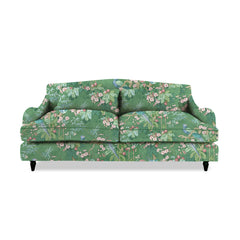 Felix 3 seater sofa in Miji Juniper with Velvet Trim