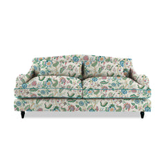 Felix 3 seater sofa in Kitty Spring Green with Velvet Trim