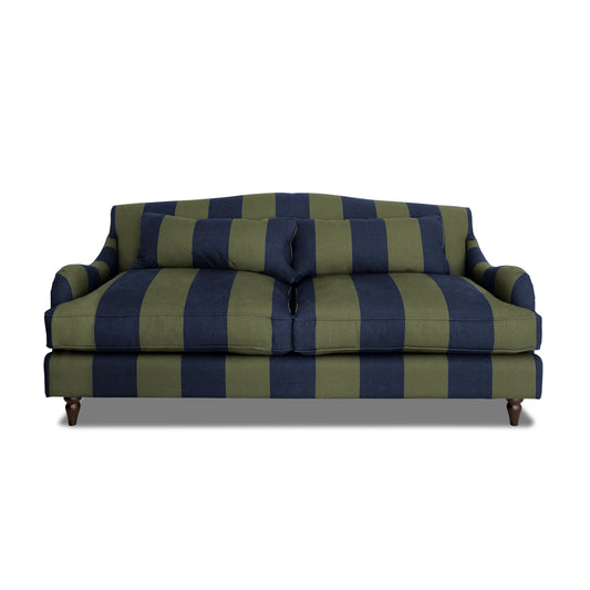 Isobel 3 seater sofa in Woodland Stripe - Made to Order