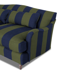 Isobel 3 seater sofa in Woodland Stripe - Made to Order