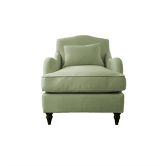 Felix Armchair with Fixed Back in Hemp Linen