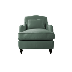 Felix Armchair with Fixed Back in Mineral Linen