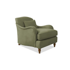 Isobel Armchair with Fixed Back in Sage Linen