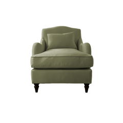 Felix Armchair with Fixed Back in Sage Linen