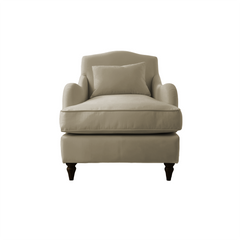 Felix Armchair with Fixed Back in Sisal Linen