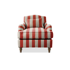 Isobel Armchair with Fixed Back in Petunia Stripes