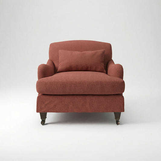 Felix Loose Cover Armchair in Cotton Linen Marigold - front