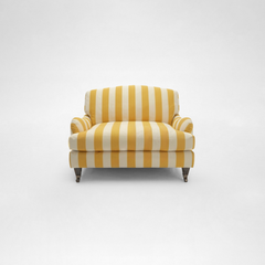 Isobel Loveseat with Big Back Cushion in Dandelion Stripe