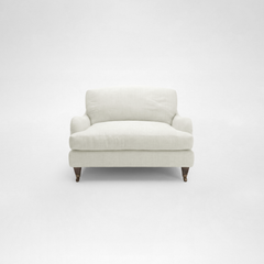 Isobel Loveseat with Big Back Cushion in Cotton Linen Cool Coconut