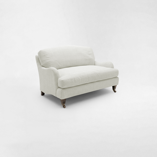Isobel Loveseat with Big Back Cushion in Cotton Linen Cool Coconut