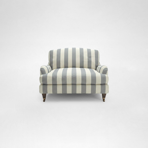 Isobel Loveseat with Big Back Cushion in Garden Grey Stripe
