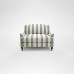 Isobel Loveseat with Big Back Cushion in Garden Grey Stripe