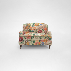 Isobel Loveseat with Big Back Cushion in Magnolia Cream Blue