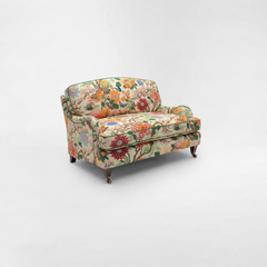 Isobel Loveseat with Big Back Cushion in Magnolia Cream Blue