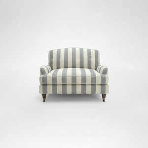 Isobel Loveseat with Big Back Cushion in Garden Grey Stripe
