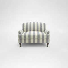 Isobel Loveseat with Big Back Cushion in Garden Grey Stripe