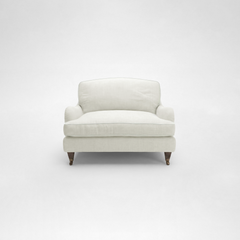 Isobel Loveseat with Big Back Cushion in Cotton Linen Cool Coconut