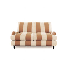Isobel 2 Seater Sofa with Big Back Cushion in Caramel Stripe