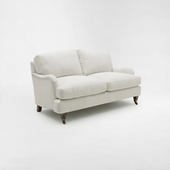 Isobel 2 seater sofa with Big Back Cushion in Cotton Linen Cool Coconut