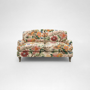 Isobel 2 seater sofa with Big Back Cushion in Magnolia Cream Blue