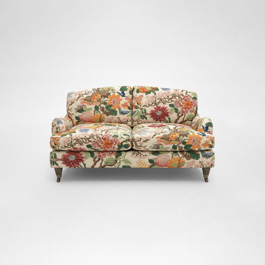 Isobel 2 seater sofa with Big Back Cushion in Magnolia Cream Blue