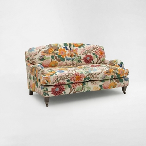 Isobel 2 seater sofa with Big Back Cushion in Magnolia Cream Blue