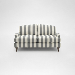 Isobel 2 seater sofa with Big Back Cushion in Garden Grey Stripe