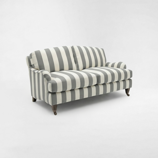 Isobel 2 seater sofa with Big Back Cushion in Garden Grey Stripe