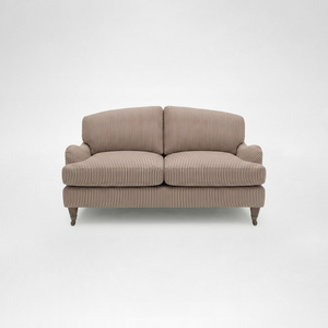 Isobel 2 seater sofa with Big Back Cushion in Narrow Chocolate Stripe
