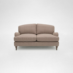 Isobel 2 seater sofa with Big Back Cushion in Narrow Chocolate Stripe