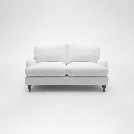 Isobel 2 seater sofa with Big Back Cushion in Cotton Linen Snow Drop