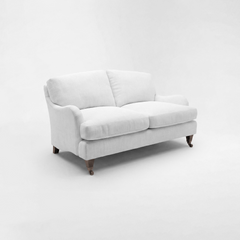 Isobel 2 seater sofa with Big Back Cushion in Cotton Linen Snow Drop