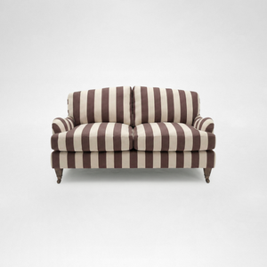 Isobel 2 seater sofa with Big Back Cushion in Chocolate Stripe