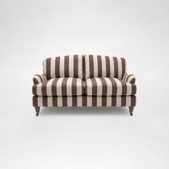 Isobel 2 seater sofa with Big Back Cushion in Chocolate Stripe