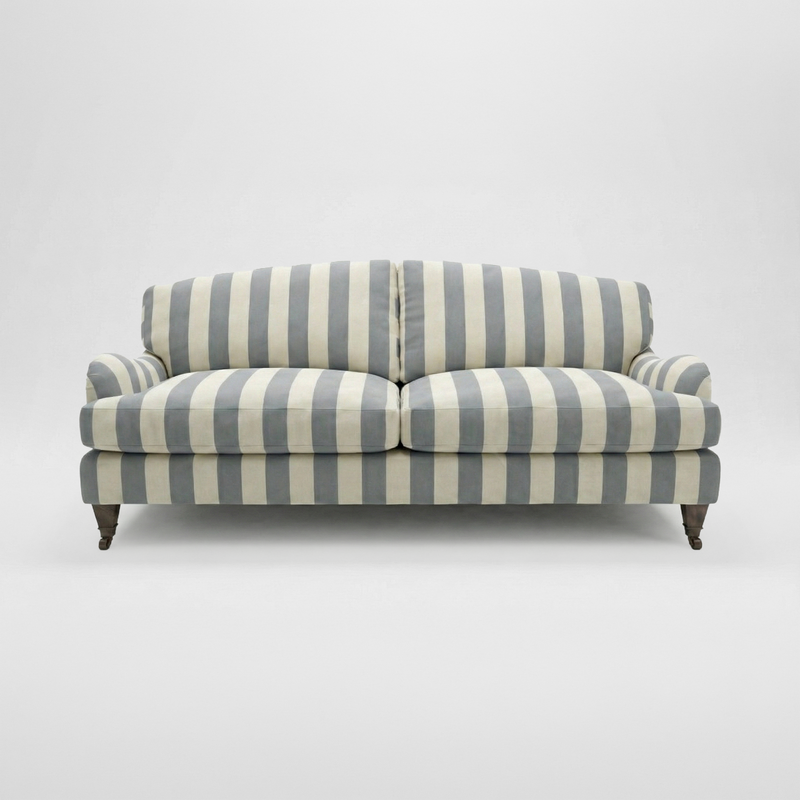 Isobel 3 seater sofa in Garden Grey Stripes
