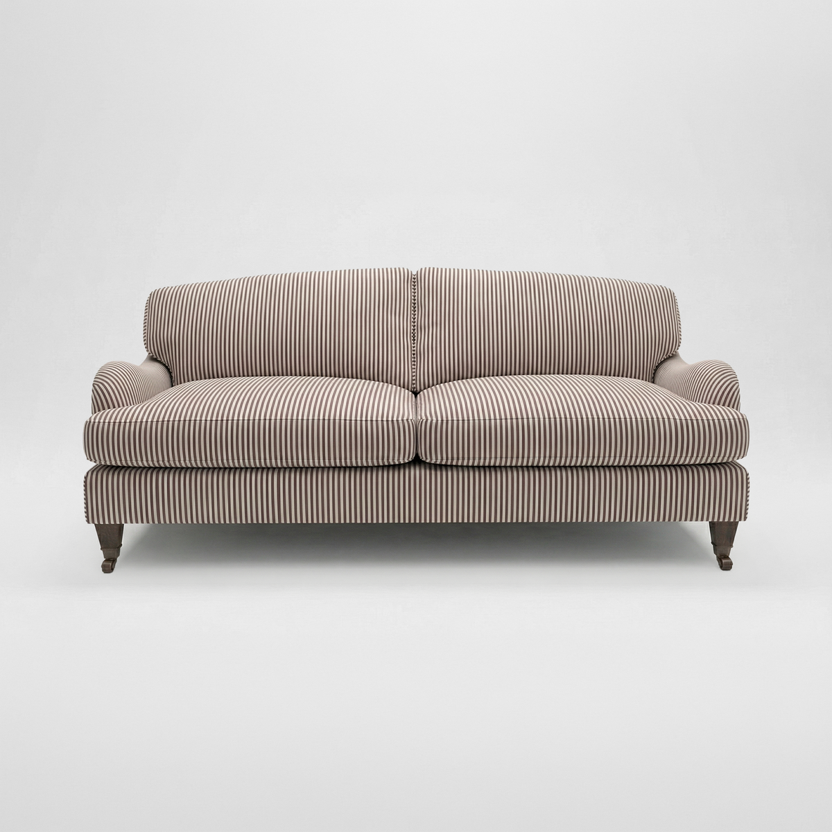 Isobel 3 seater sofa in Narrow Chocolate Stripes